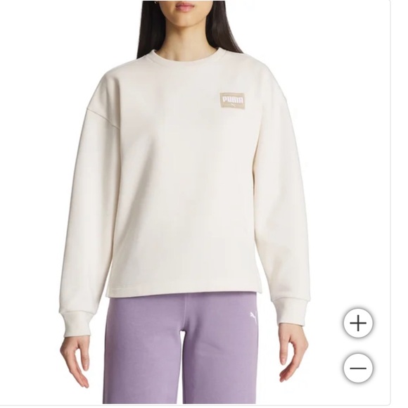 NWT PUMA Ladies' Fleece Crew in Tan - Picture 1 of 4